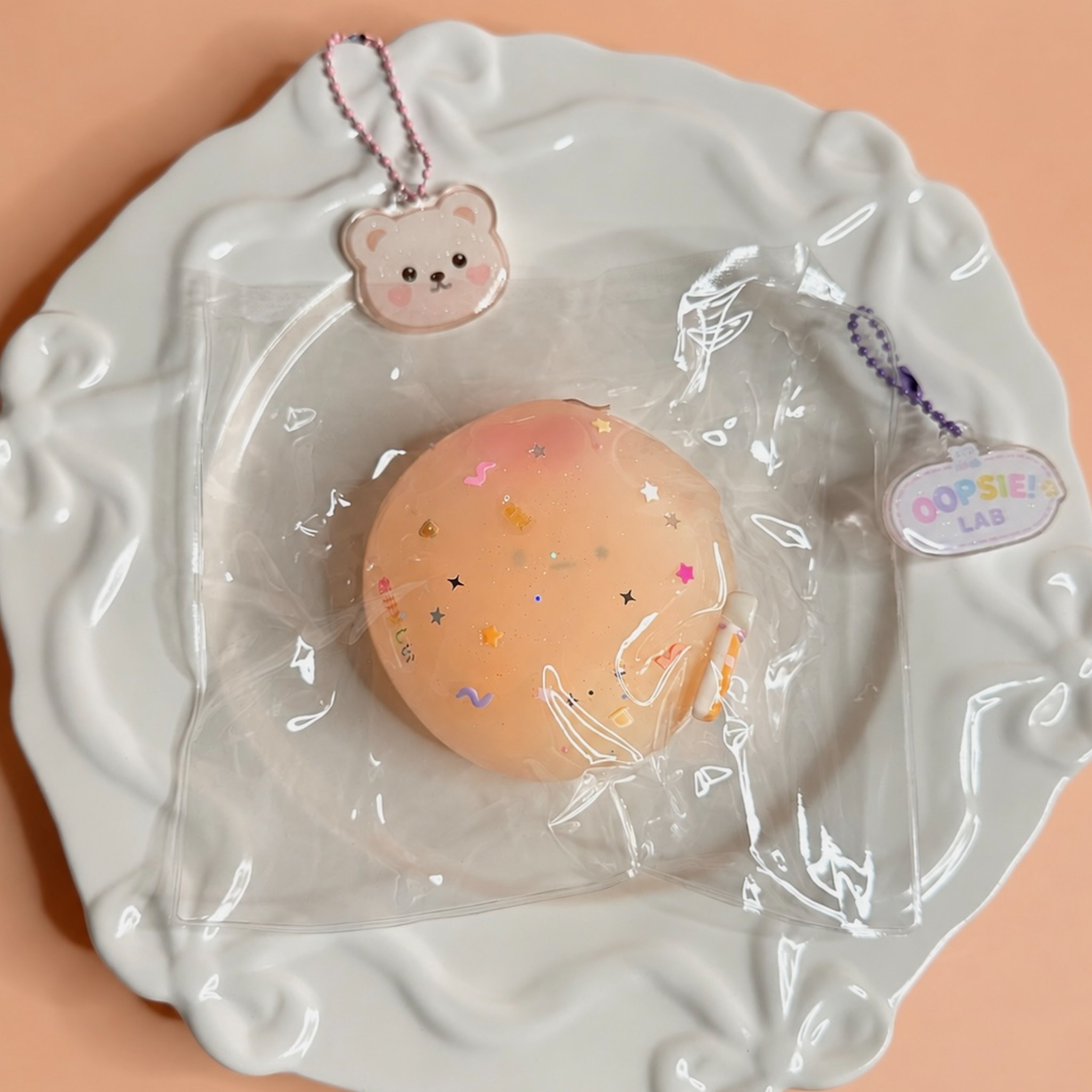 Glitter Star Shrimp Squishy