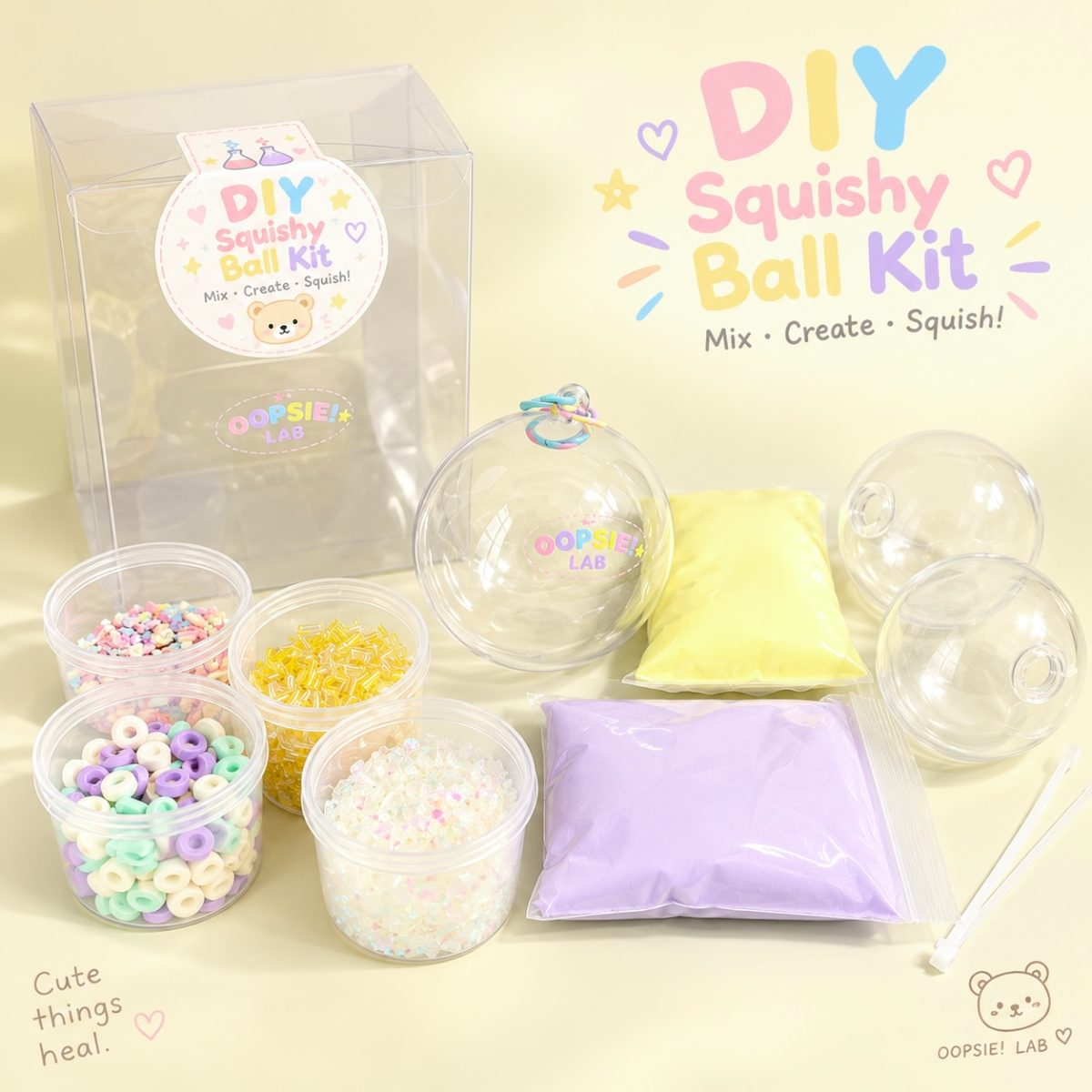 Lemon Lavender DIY Squishy Ball Kit